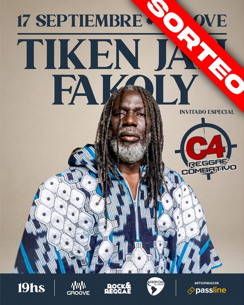 Sorteo de tres pares de entradas para ver a Tiken Jah Fakoly en Groove